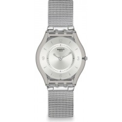 Swatch Unisexuhr Skin Classic Metal Knit SFM118M