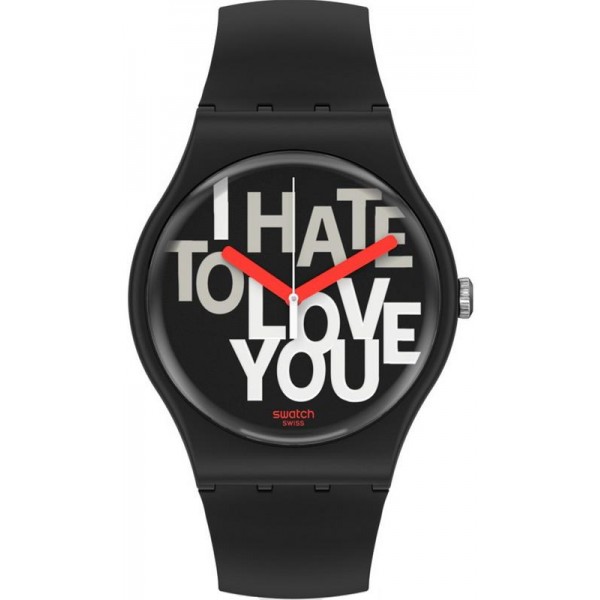 Swatch Unisex Watch New Gent Hate 2 Love SUOB185 Buy Swatch Unisex Watch New Gent Hate 2 Love SUOB185