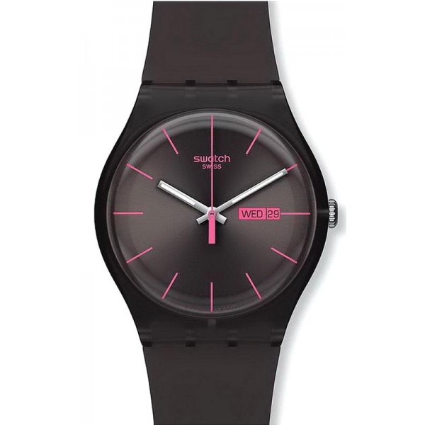 Buy Swatch Unisex Watch New Gent Brown Rebel SUOC700