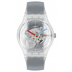 Reloj Swatch Unisex New Gent Clearly Black Striped SUOK157