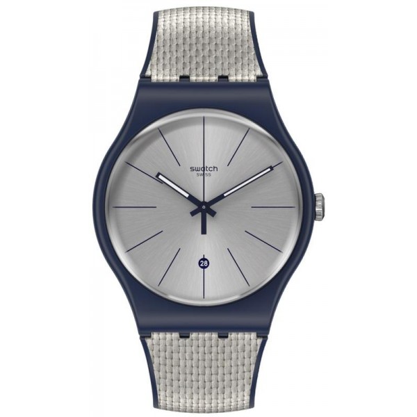 Swatch Unisex Watch New Gent Grey Cord SUON402 Buy Swatch Unisex Watch New Gent Grey Cord SUON402