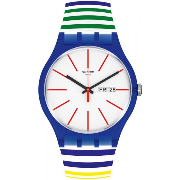 Reloj Swatch Unisex New Gent Home Stripe Home SUON715 Comprar Reloj Swatch Unisex New Gent Home Stripe Home SUON715