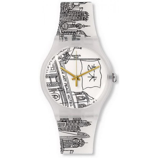Swatch Unisex Watch New Gent Art Peace Hotel SUOZ197 Buy Swatch Unisex Watch New Gent Art Peace Hotel SUOZ197