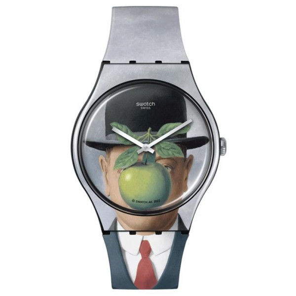 Swatch Uhr Le Fils de lHomme by Rene Magritte SUOZ350 Swatch Uhr Le Fils de lHomme by Rene Magritte SUOZ350 kaufen