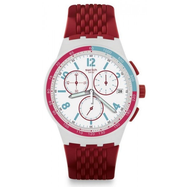 Montre Swatch Unisex Chrono Plastic Red Track SUSM403 Acheter Montre Swatch Unisex Chrono Plastic Red Track SUSM403