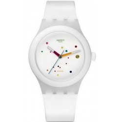 Swatch Unisexuhr Sistem51 Sistem White Automatik SUTW400