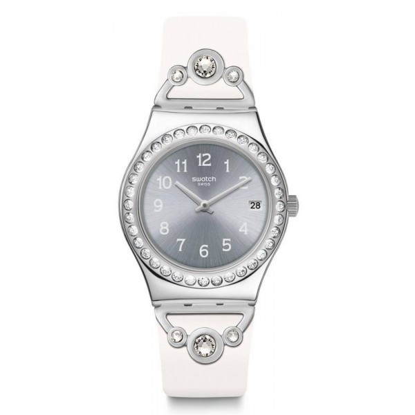Swatch Damenuhr Irony Medium Pretty In White YLS463 Kaufen Sie Swatch Damenuhr Irony Medium Pretty In White YLS463