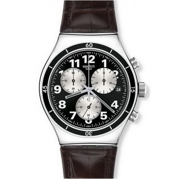 Buy Swatch Men's Watch Irony Chrono Browned YVS400