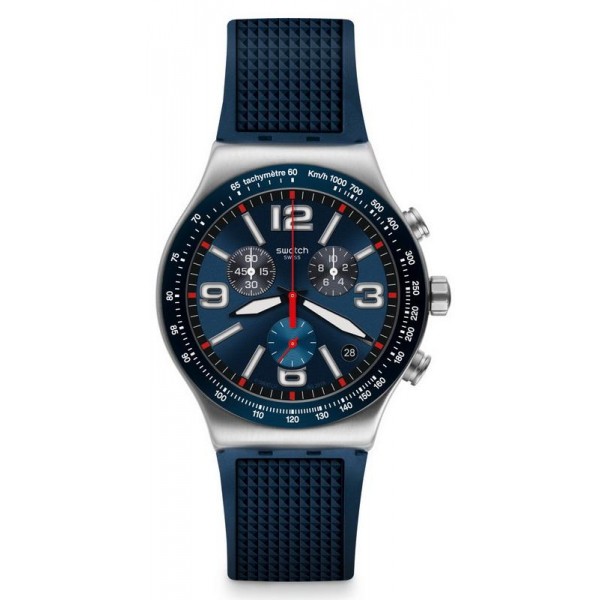 Swatch Men's Watch Irony Chrono Blue Grid YVS454 Buy Swatch Men's Watch Irony Chrono Blue Grid YVS454