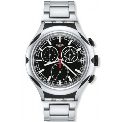 Swatch Herrenuhr Irony Xlite Black Energy Chronograph YYS4000AG